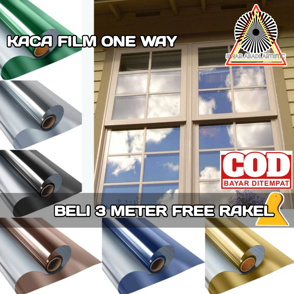 One Way Mirror SIlver Reflective Window film Sticker Heat Resistant