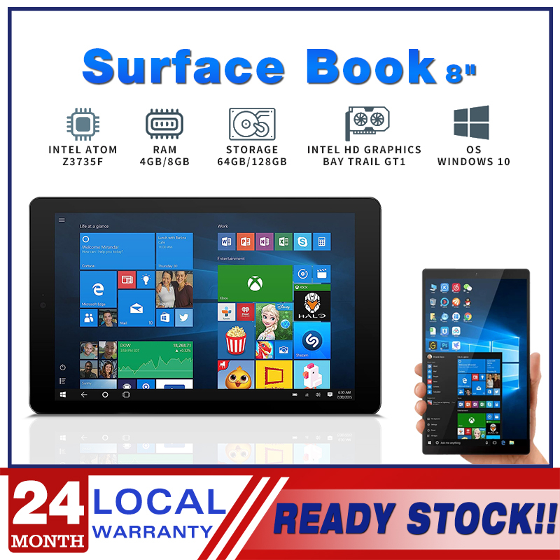 8 "Laptop With Touch Screen Hd 128gb Intel Quad-Core Atom Z8300 4gb ...
