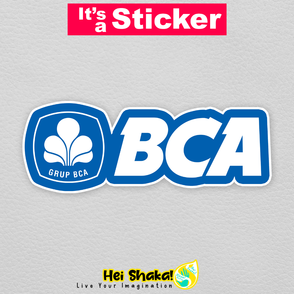 Heishaka Sticker Bank BCA Logo Blue Sticker Vinyl Waterproof | Shopee ...