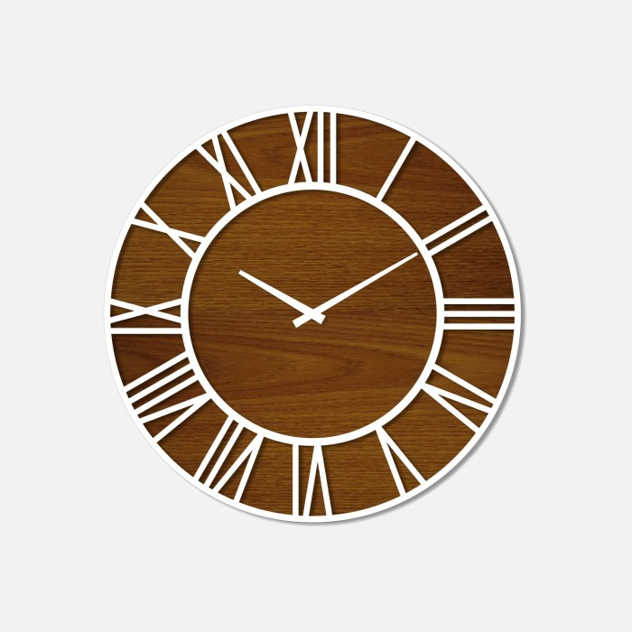 KAYU Large Wooden Wall Clock 5060cm Wood Series Big Wall Clock