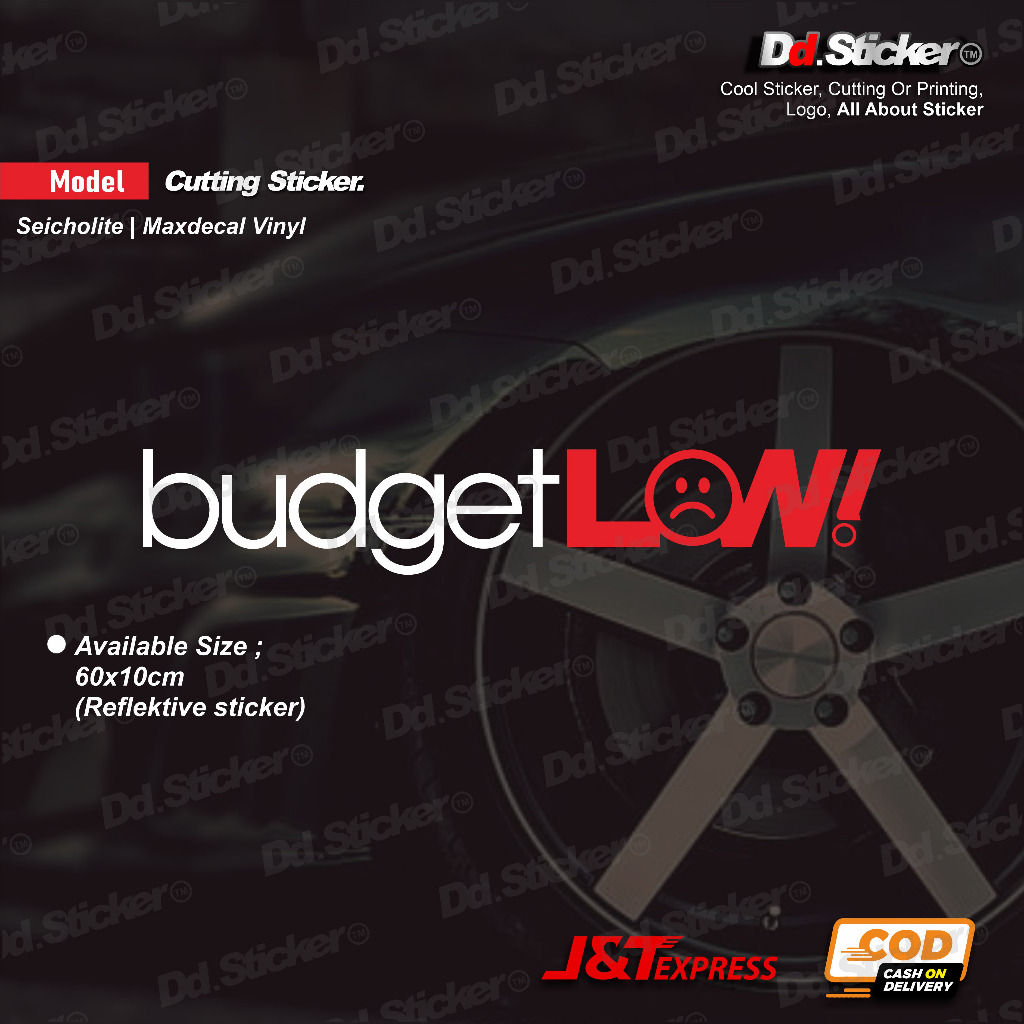 Sticker Budget Low Car Glass | Cutting Sticker | Shopee Philippines