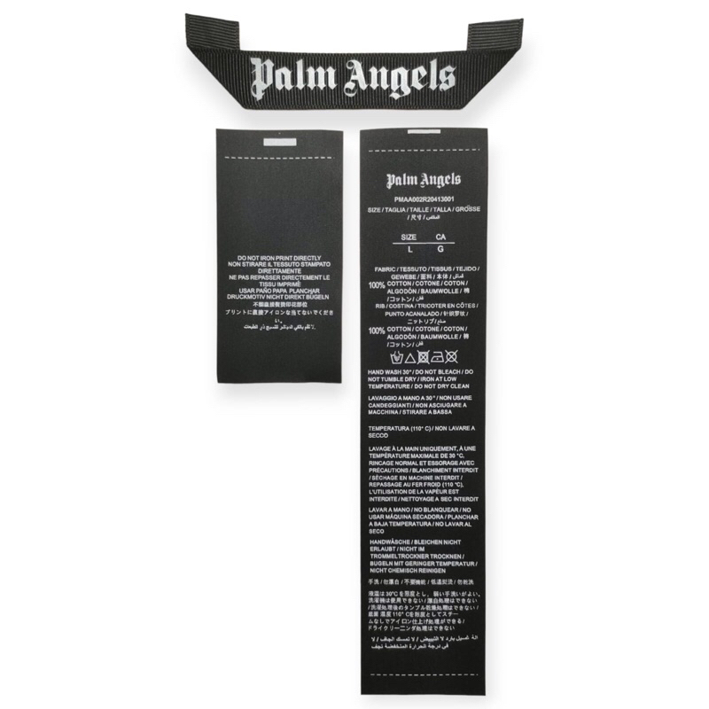 Palm Angels Wash Tag IMPORTED HIGH QUALITY PALM ANGELS TOP AND TAG