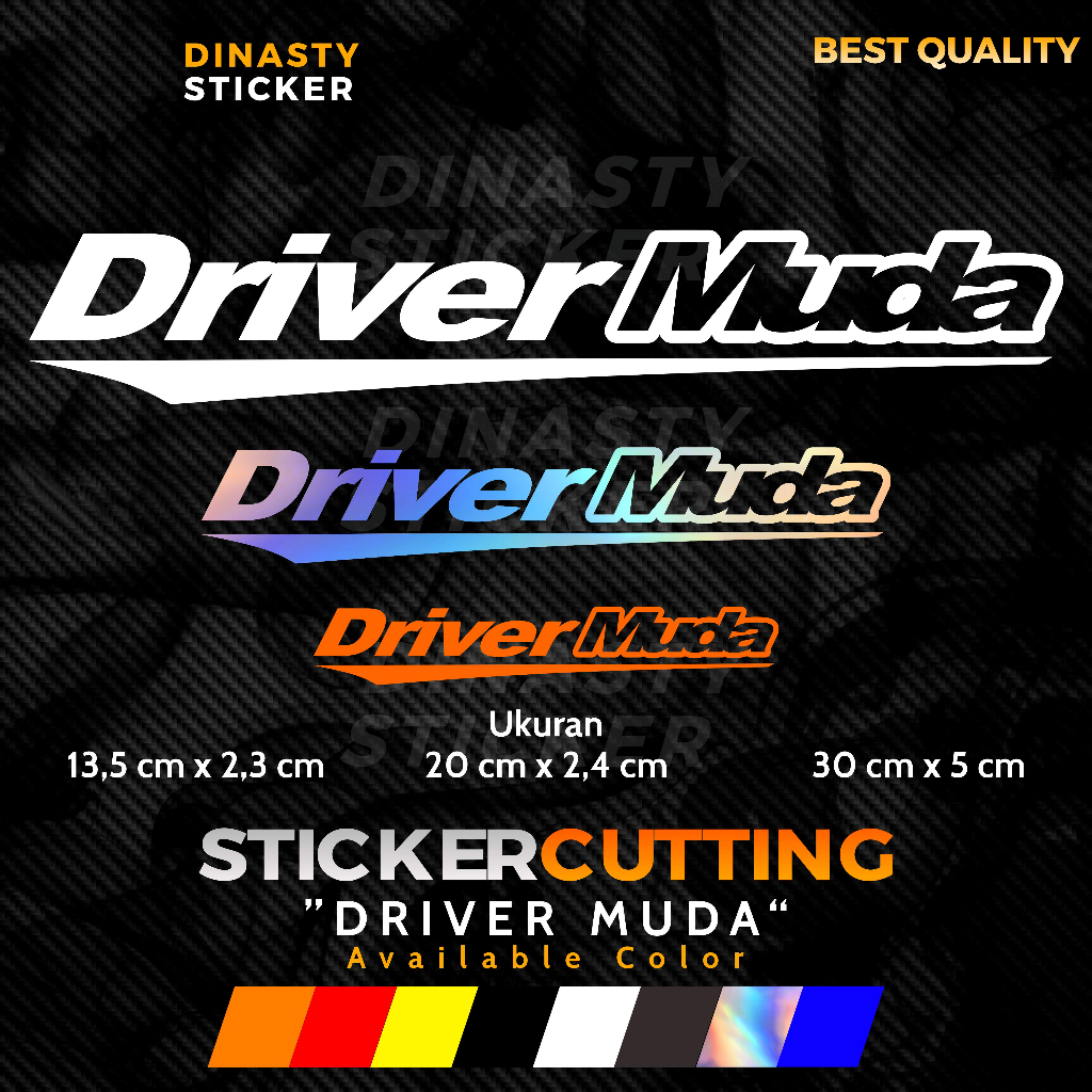 Sticker YOUNG DRIVER CUTTING STICKER TRAVEL CAR ELF BUS TRUCK LATE ...