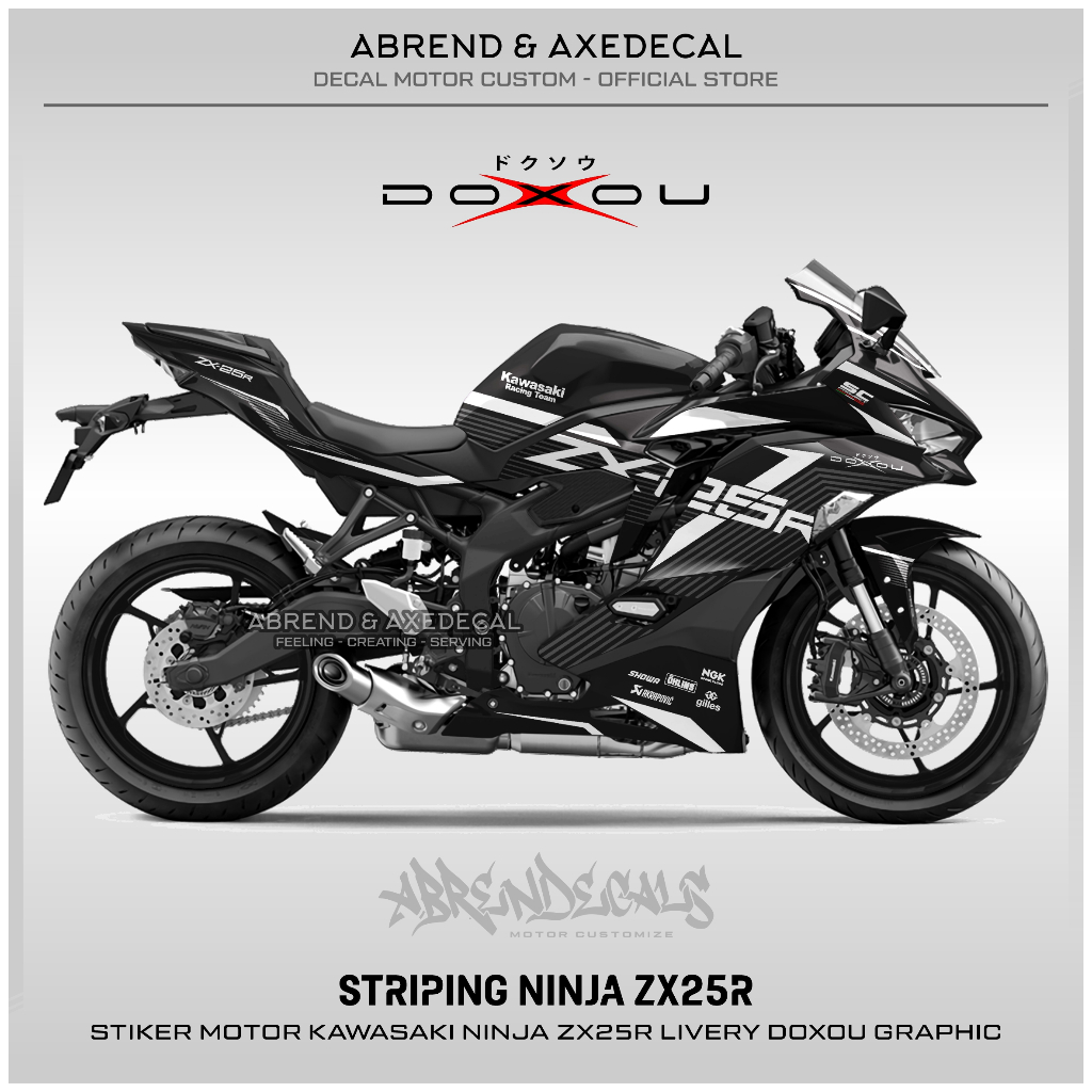 Striping ZX25R Livery Doxou/Kawasaki Ninja ZX 25R Motorcycle Sticker