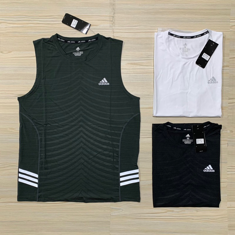 PUTIH HITAM Kaos SINGLET IMPORT ADIDAS Sport TRAINING Antem CLIMALITE ...