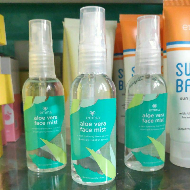 Face Spray Emina Aloe Vera Face Mist 60ml Cooling Facial Skin Hydrated