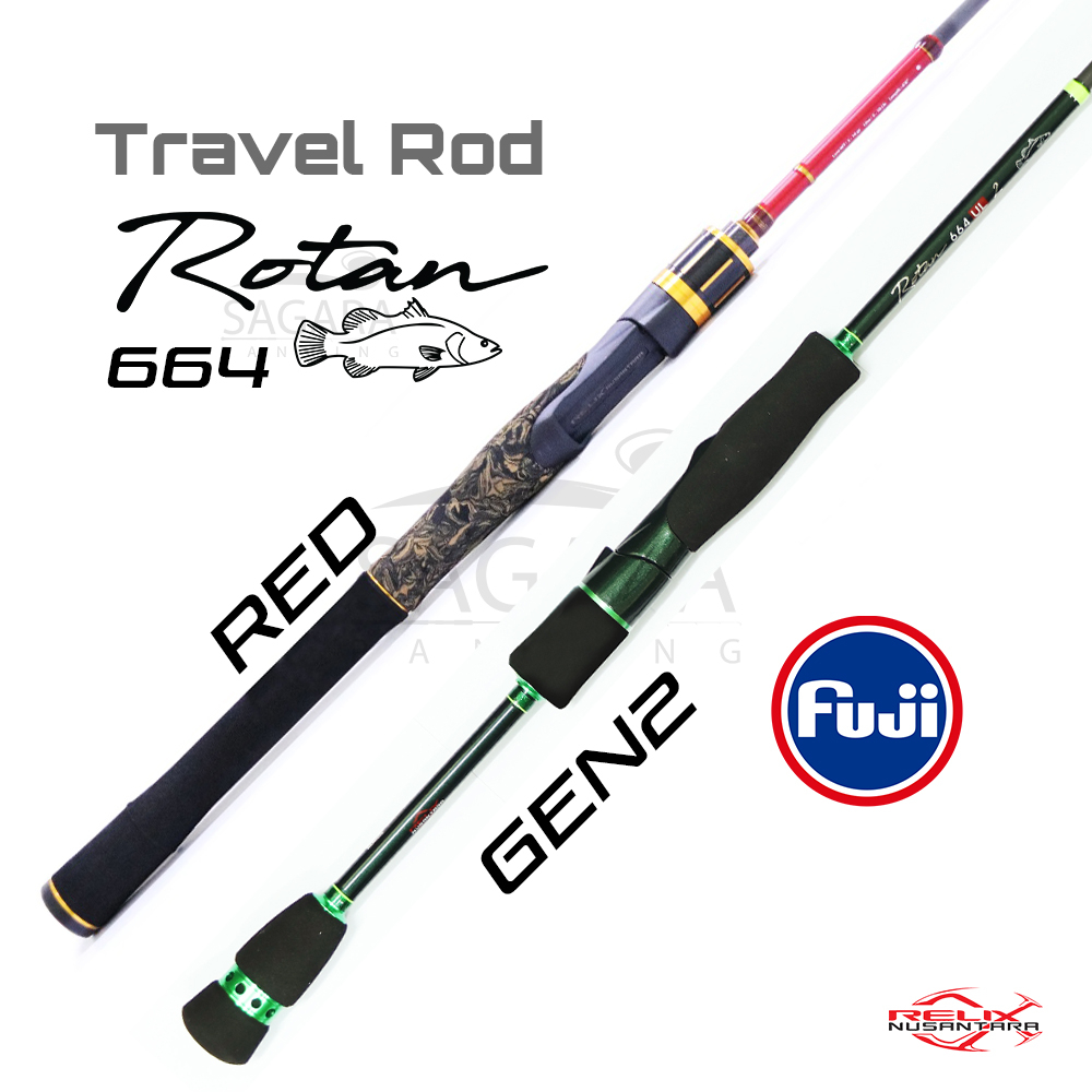 Red Rattan Fishing ROD GEN 2 Rattan Fishing ROD Casting ROD UltraLight ...