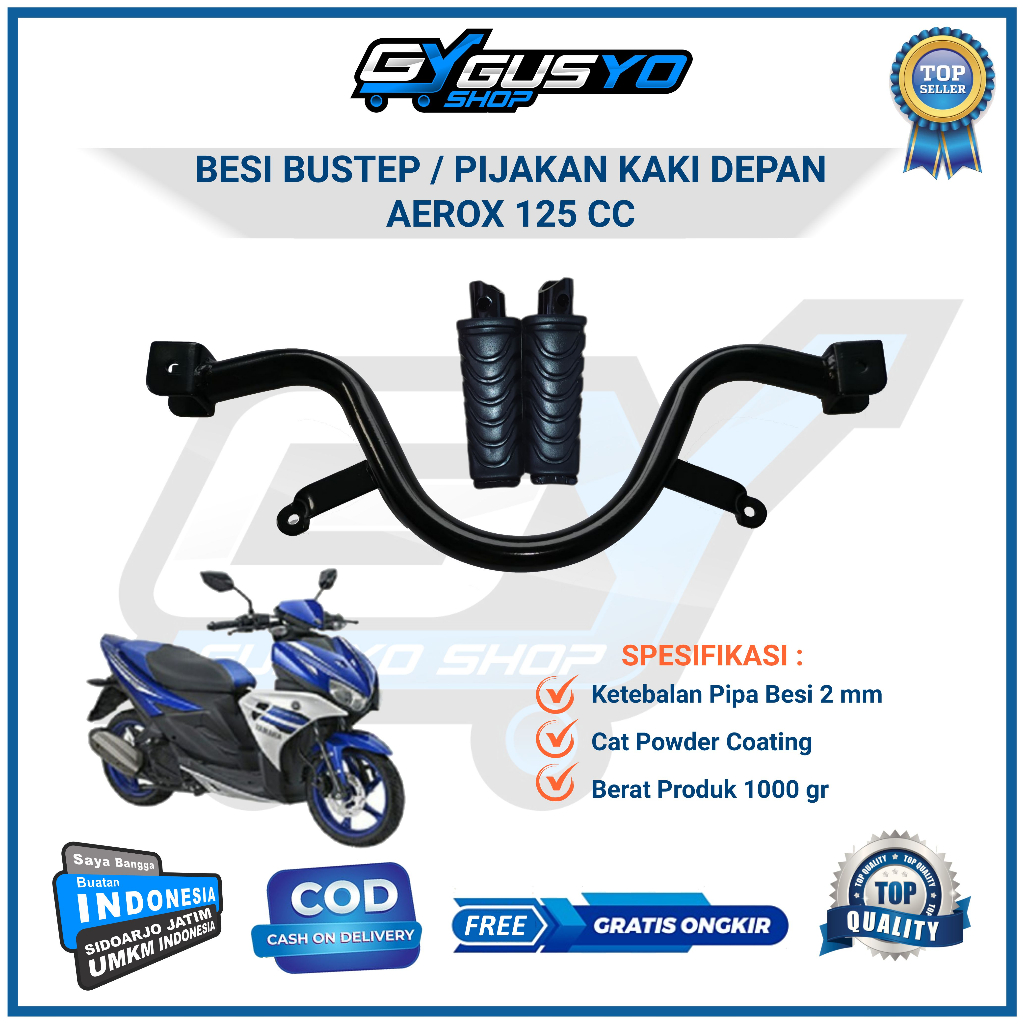 Footrest Footstep/ Front stepbar Yamaha Aerox bluecore 125 LC 2016 ...