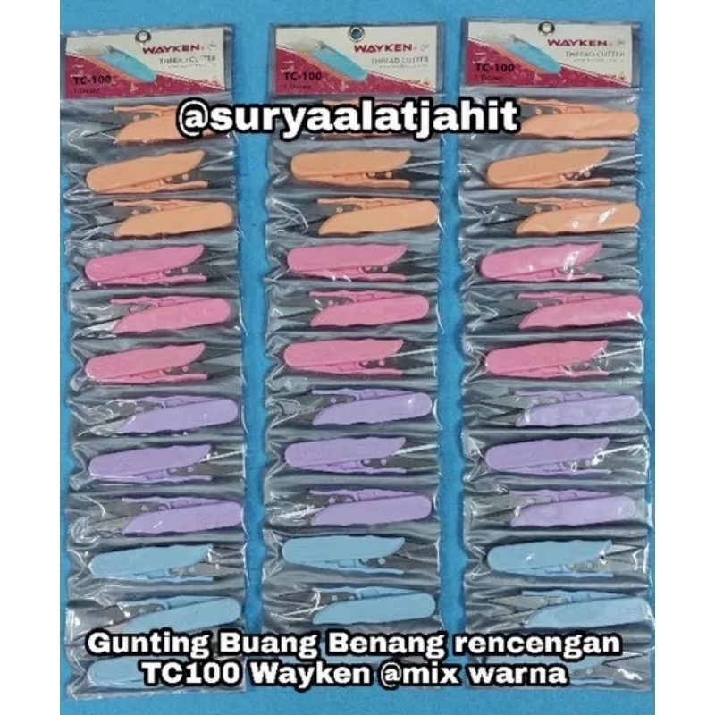 TC100 Wayken thread scissors @1 sheet = rp.84,500|1 dozen | Shopee ...