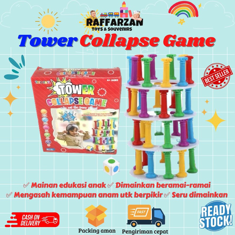 Educational Toy Tower Collapse Game Arrange Pillars to Arrange High ...