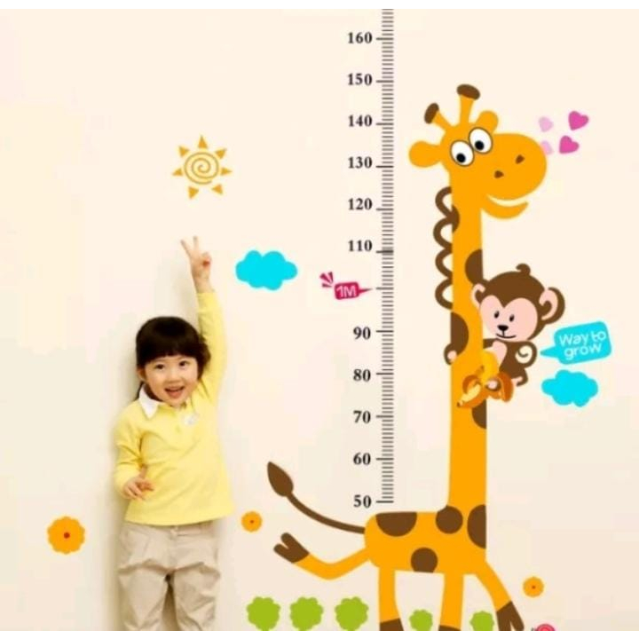 Cartoon GIRAFFE RULER WALLPAPER STICKER 50X70CM | Shopee Philippines