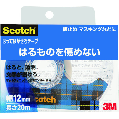 3m stick and remove tape 12mmX20m with dispenser core diameter 25mm