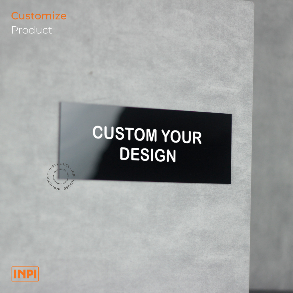 Custom sign custom Own design Acrylic 8x22 cm custom sign board