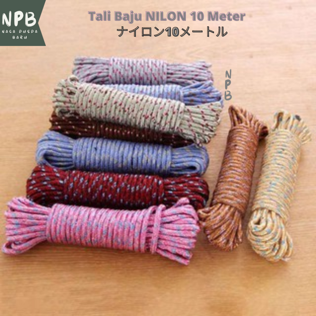 10 Meter NYLON Shirt Rope - 10 Nylon Rope - multi-purpose rope | Shopee ...