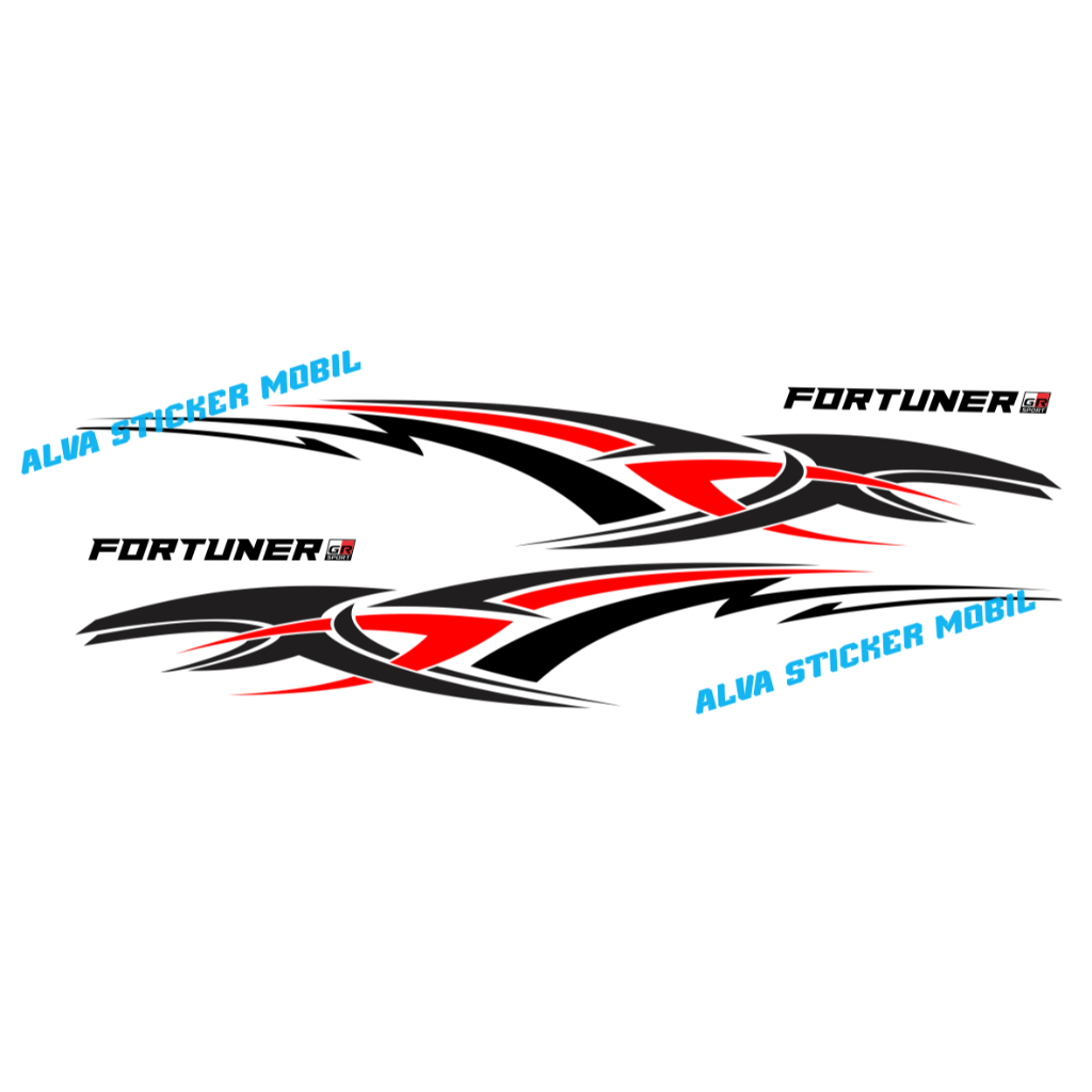 (ALVA) Sticker new sticker fortuner GR SPORT list stripe Car body ...