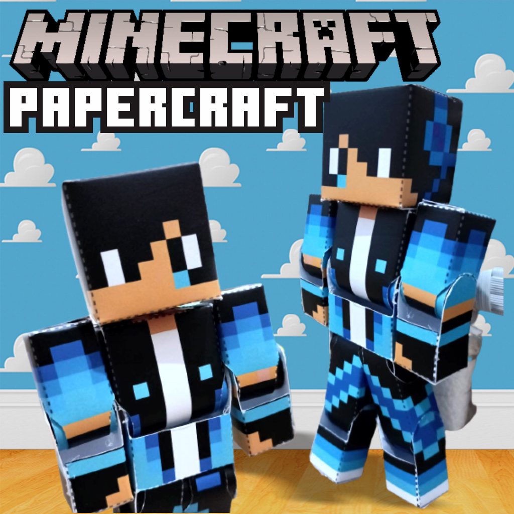MINECRAFT PAPERCRAFT PAPER DOLL CHARACTER MINE CRAFT PREMIUM CHILDREN'S ...