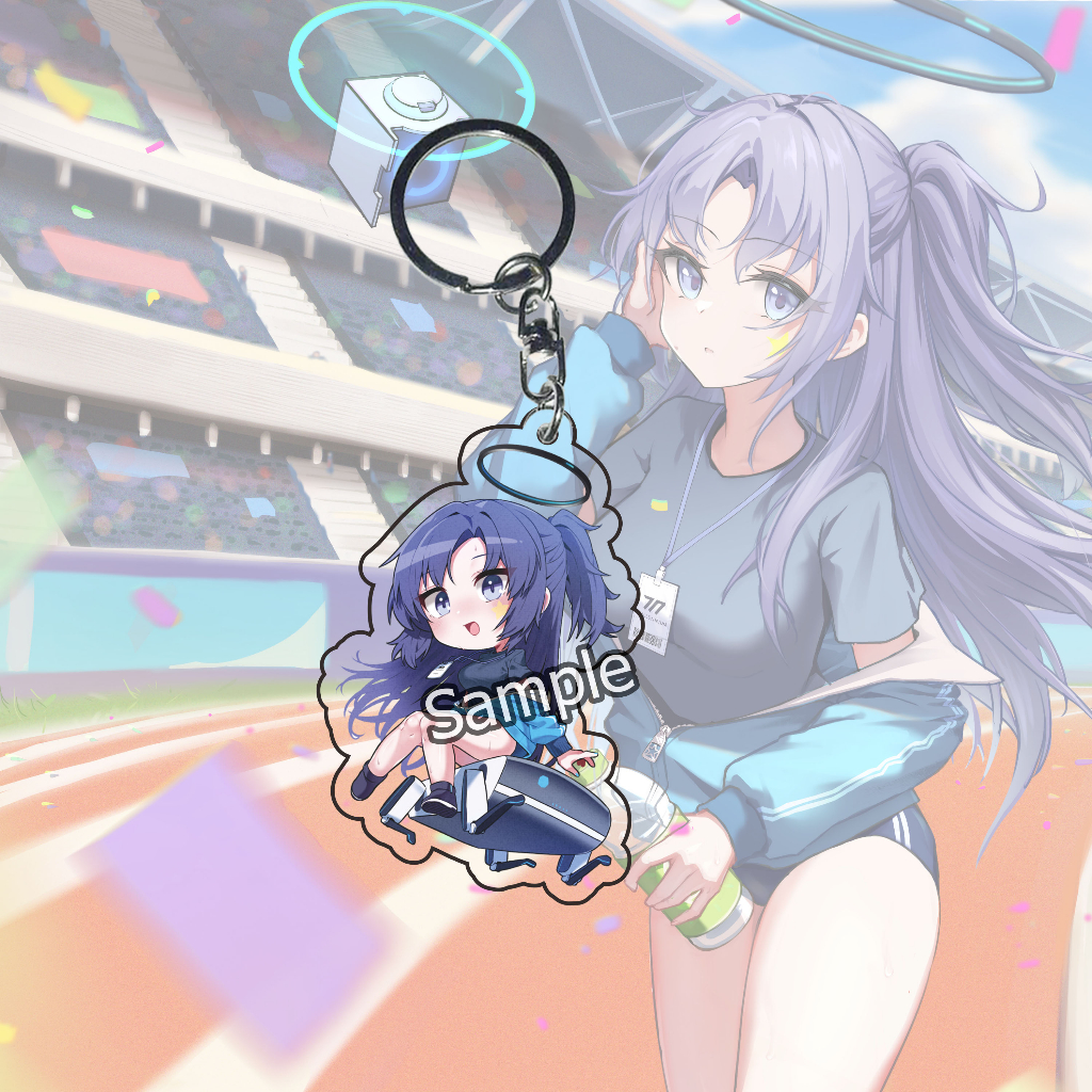 GANTUNGAN Blue Archive Hayase Yuuka Keychain - Key Chain - Hp strap ...