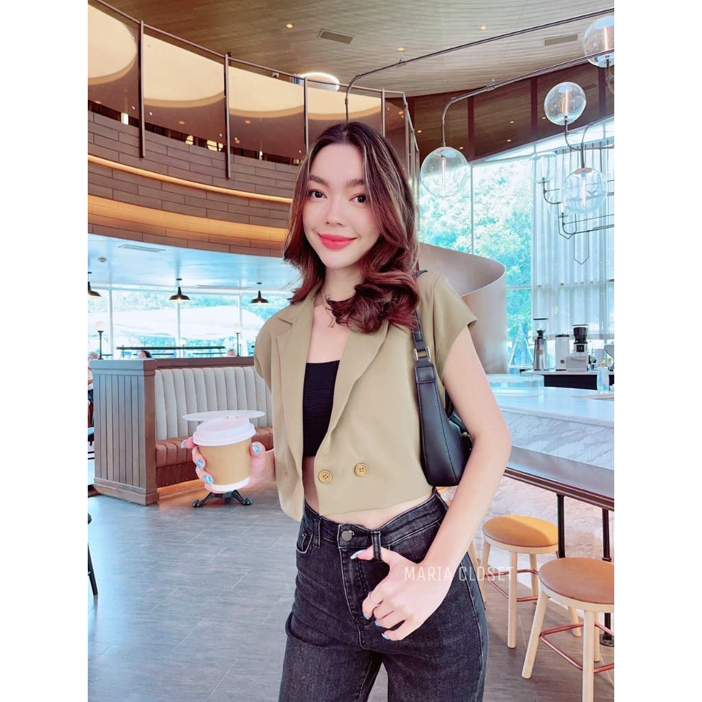 Korean Vest Short / Short Top / Women's Top | Shopee Philippines
