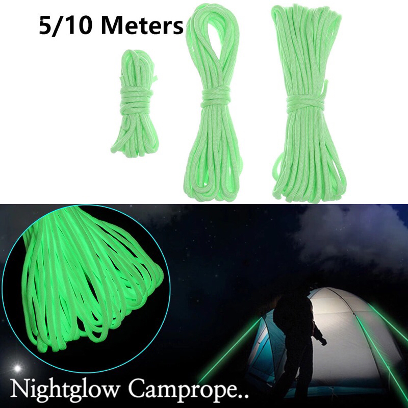 TENDA Paracod Rope 4mm glow in the dark Rope Pole fly sheet camping ...