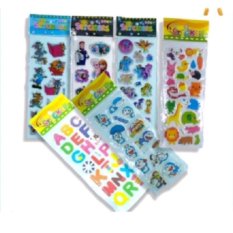 CONTENTS 120 PCS 3D SHORT embossed STICKERS (MIXED IMAGES) | Shopee ...