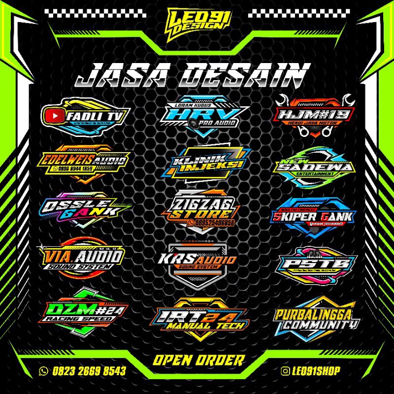 Racing logo design Services, Community, sound system | Shopee Philippines