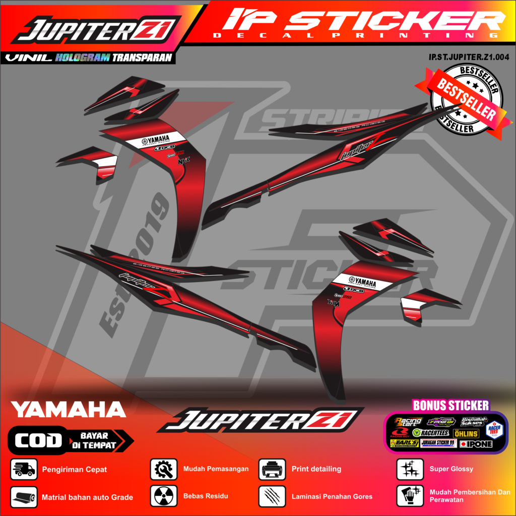 YAMAHA JUPITER Z1 striping sticker JUPITER Z1 motorbike Racing ...