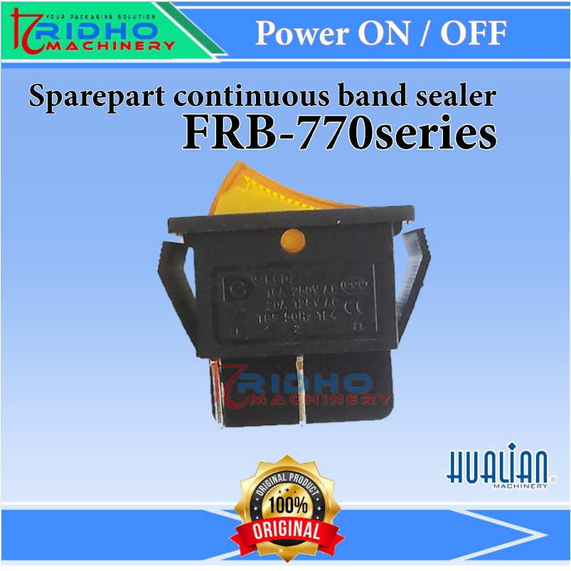 MESIN Swich on / off ORIGINAL HUALIAN continuous band sealer FRB 770 ...