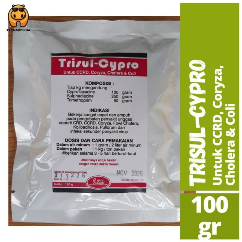Trisul Cypro 100gram - Poultry Antibiotics - Chicken Pollorum Medicine ...