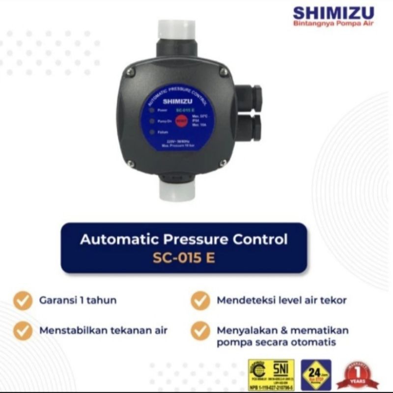 Automatic Pressure Control Shimizu SC-015 E | Automatic pump sc015e ...
