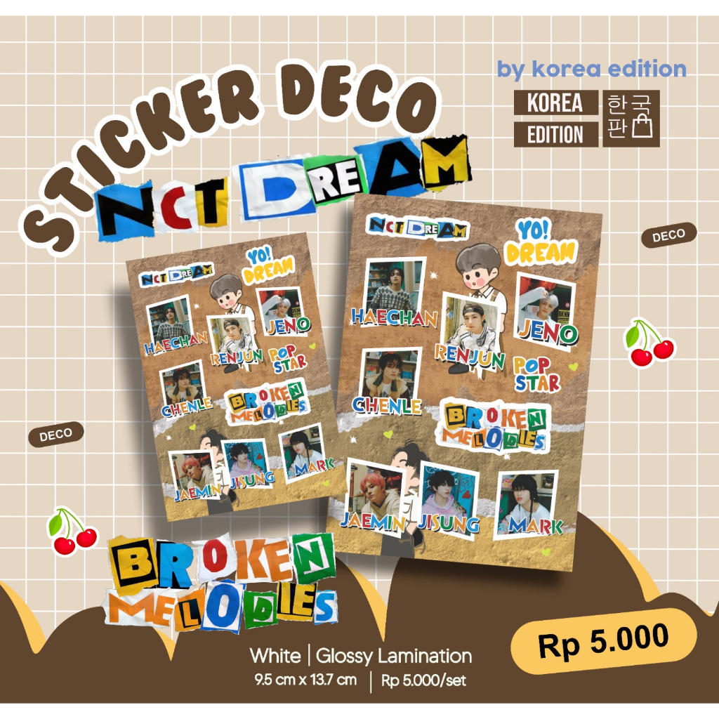 Sticker Vinyl Cutting Kpop NCT Dream Broken Melodies Just Use ...