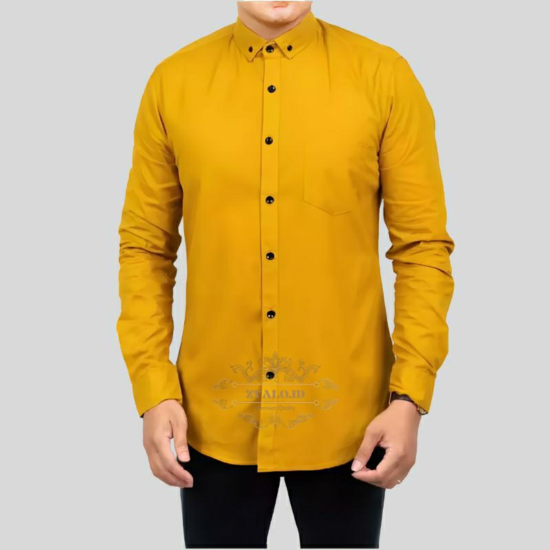 Mustard yellow long sleeve shirt online