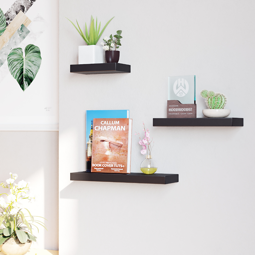 KAYU Shelf Shelf Minimalist Wall Shelf Multipurpose Shelf Wooden Book ...