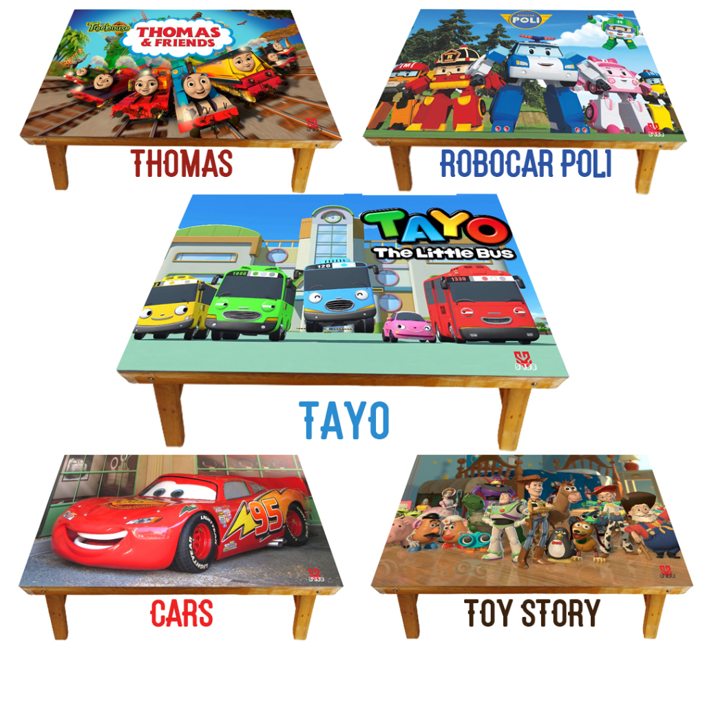 Robocar POLI TAYO THOMAS CARS TOY STORY Children's Folding Study Table ...