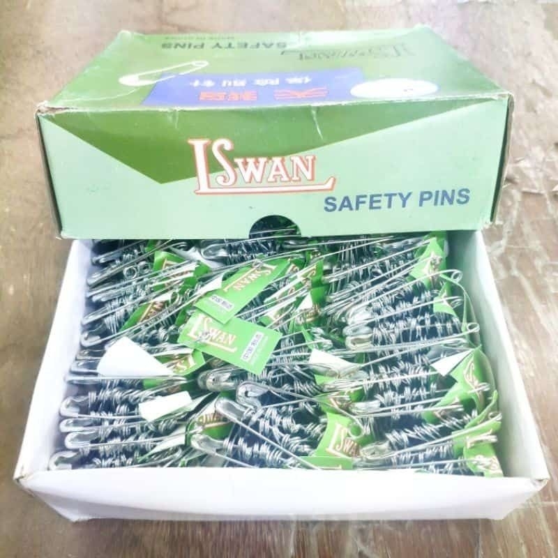 Original swan Safety Pins Contents 12pcs per Box/Safety Pins 1 Box 72 ...