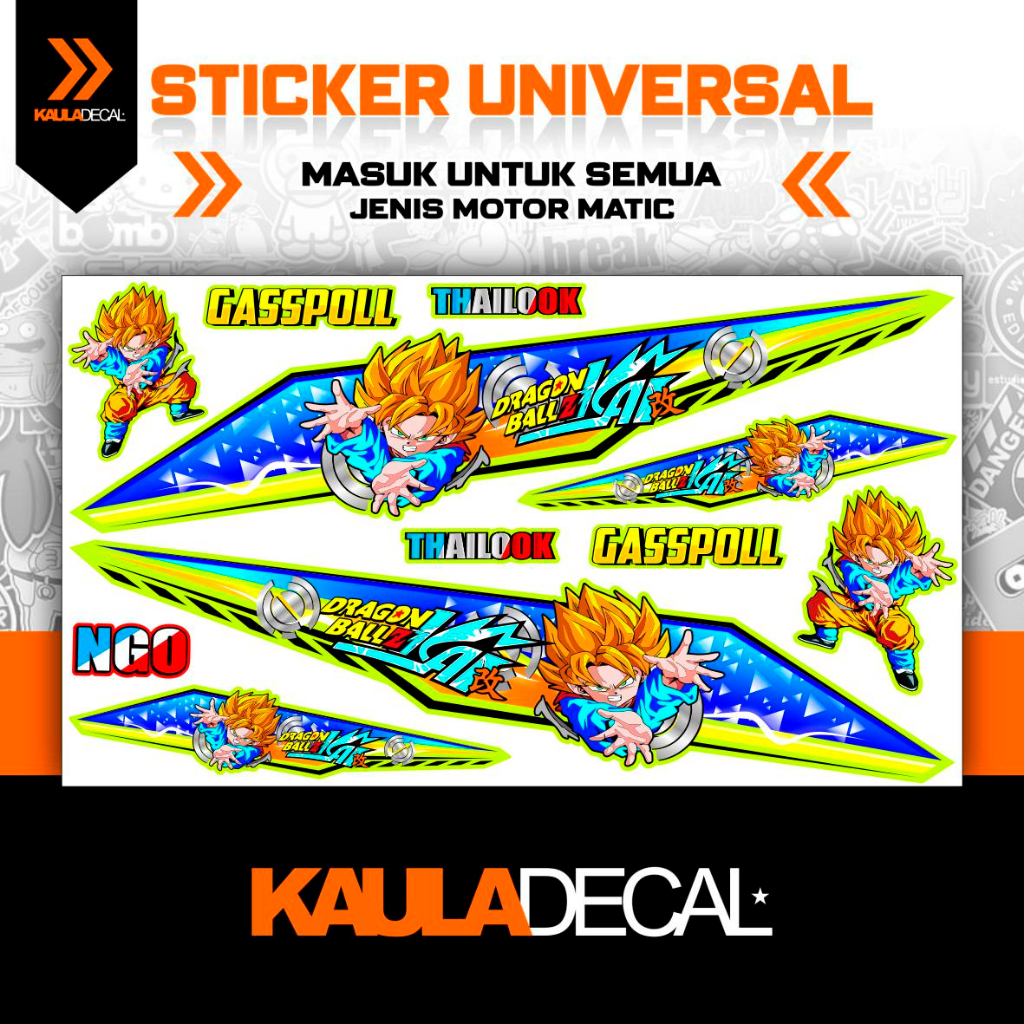 Motorcycle STRIPING STICKER ALL MATIC MOTIF 629 / UNIVERSAL MATIC ...