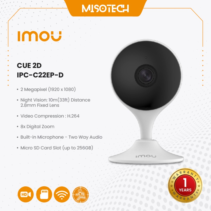 Wifi CCTV Camera Imou Cue 2D IPCC22EPD 2MP IP Indoor Twoway Audio
