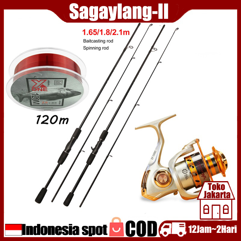 Beginner Fishing Complete Set of 15KG Cast Fishing Rod and 12+1 5.21