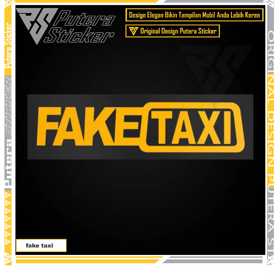 Fake taxi sticker fake taxi Car sticker | Shopee Philippines