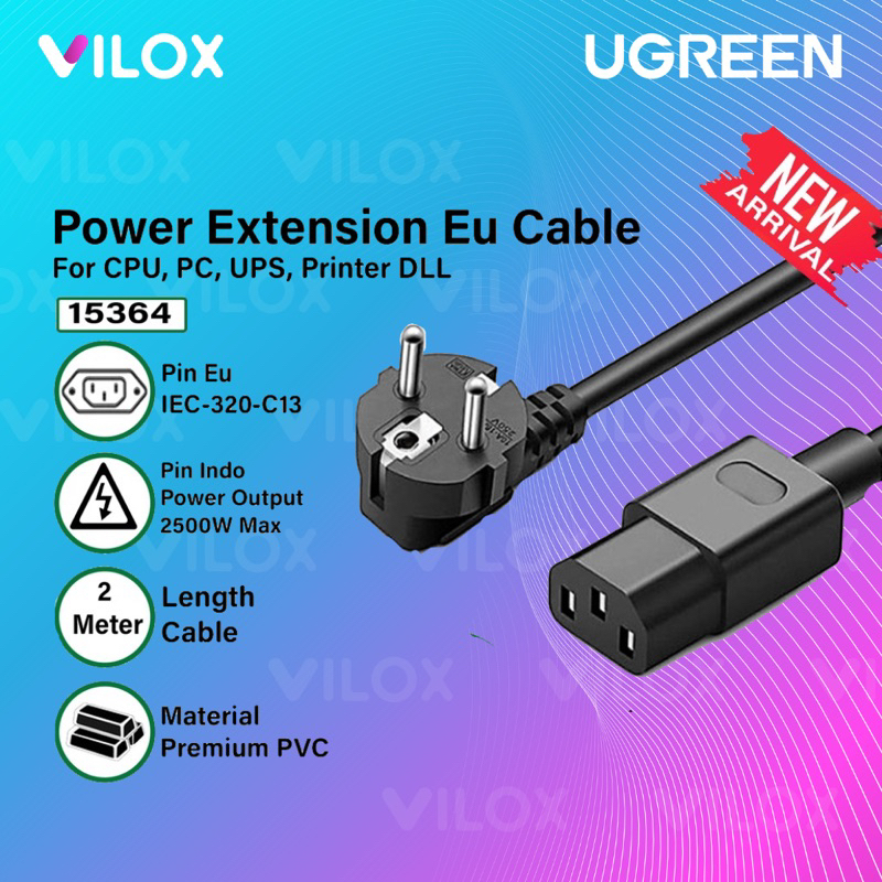 Ugreen power Cable pc cpu ups monitor printer pin eu Shopee Philippines
