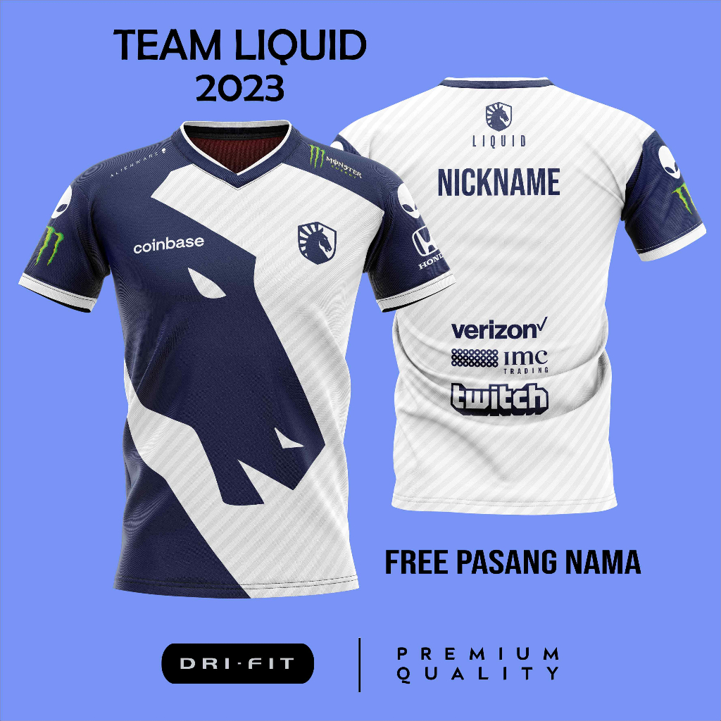 GAMING TEAM LIQUID T-SHIRT JERSEY 2023 FREE CUSTOM NICKNAME | Shopee ...