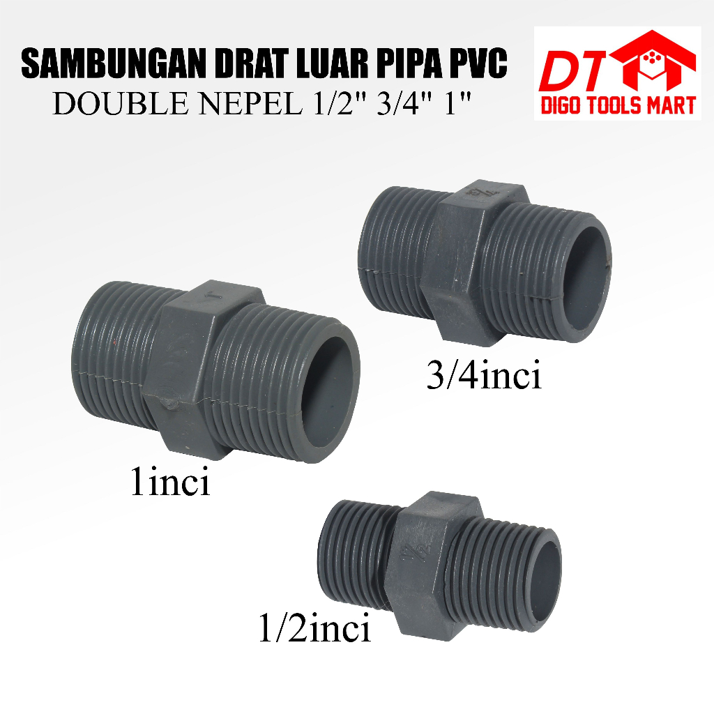 Double Drat Double PVC 1/2 3/4 1 Inch | Shopee Philippines