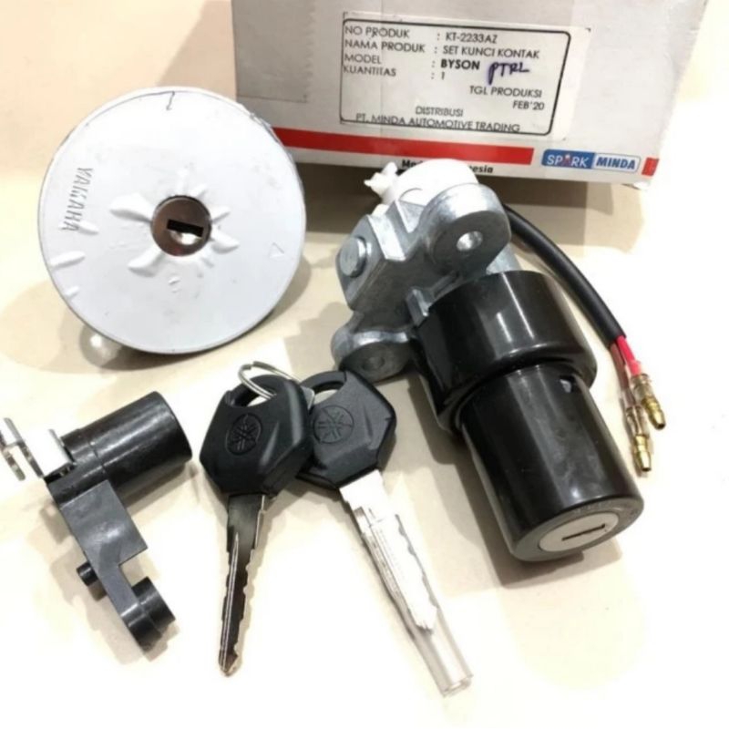 Contact KEY SET FRONT REAR TANK KEY BYSON BISON ORIGINAL MINDA | Shopee ...
