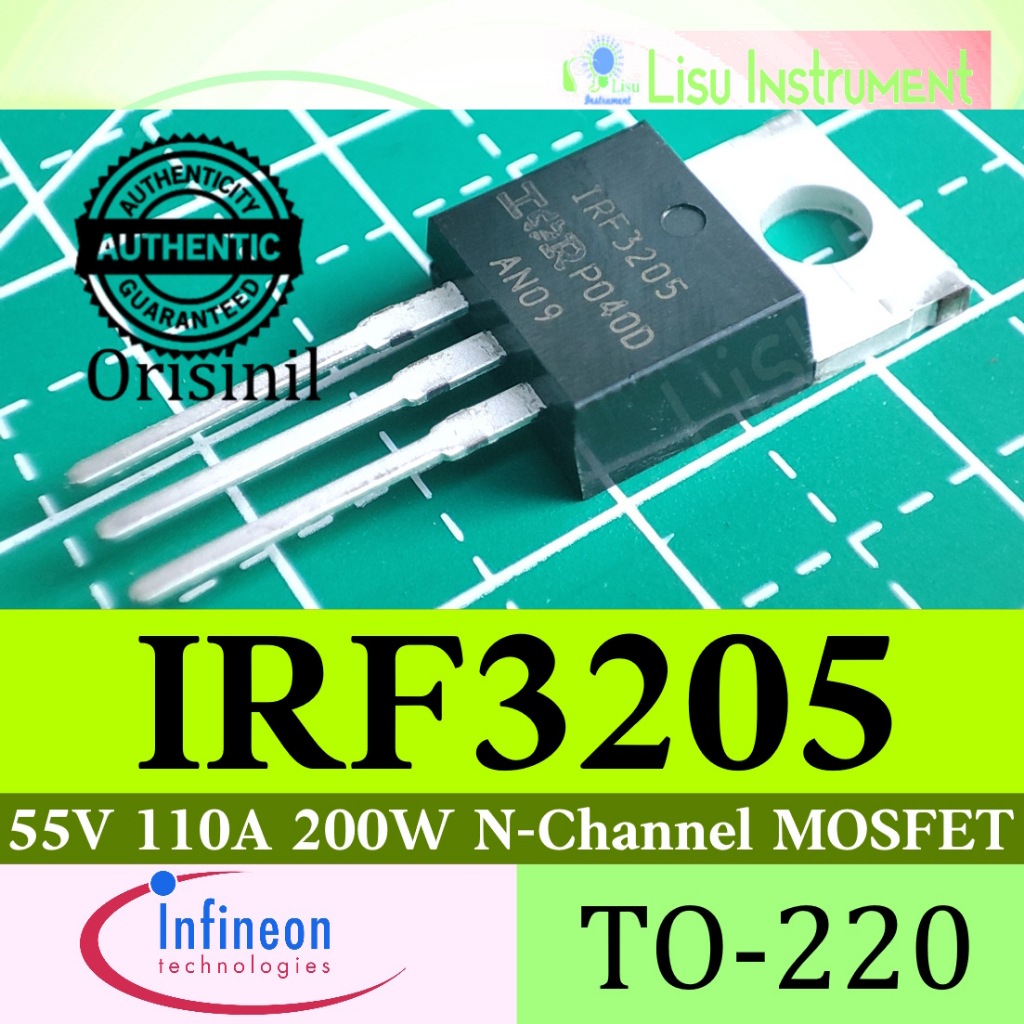Irf3205 55V 110A 200W N-Channel MOSFET TO-220 ORIGINAL Infineon ...