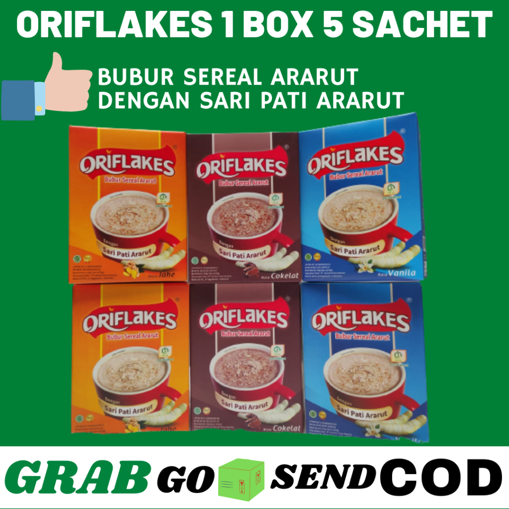 Oriflakes Daily Garut Tuber Cereal 150 Grams 5 Sachets Solution For