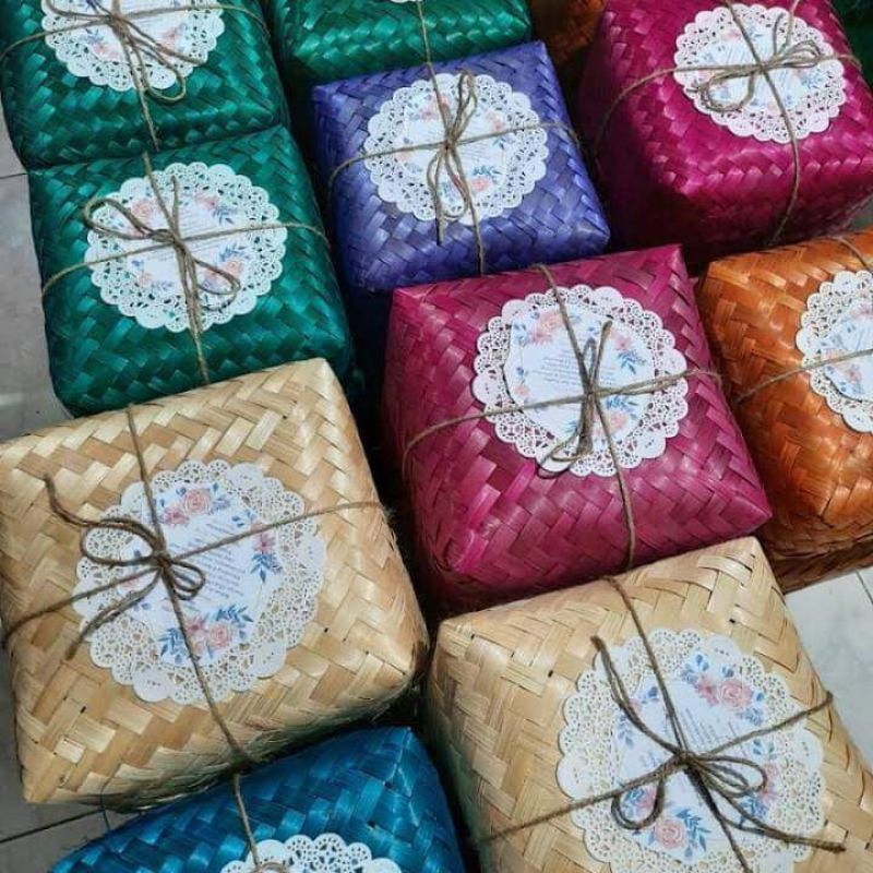 Natural Bamboo Hampers (Pair) Various Types Of Sizes | Shopee Philippines
