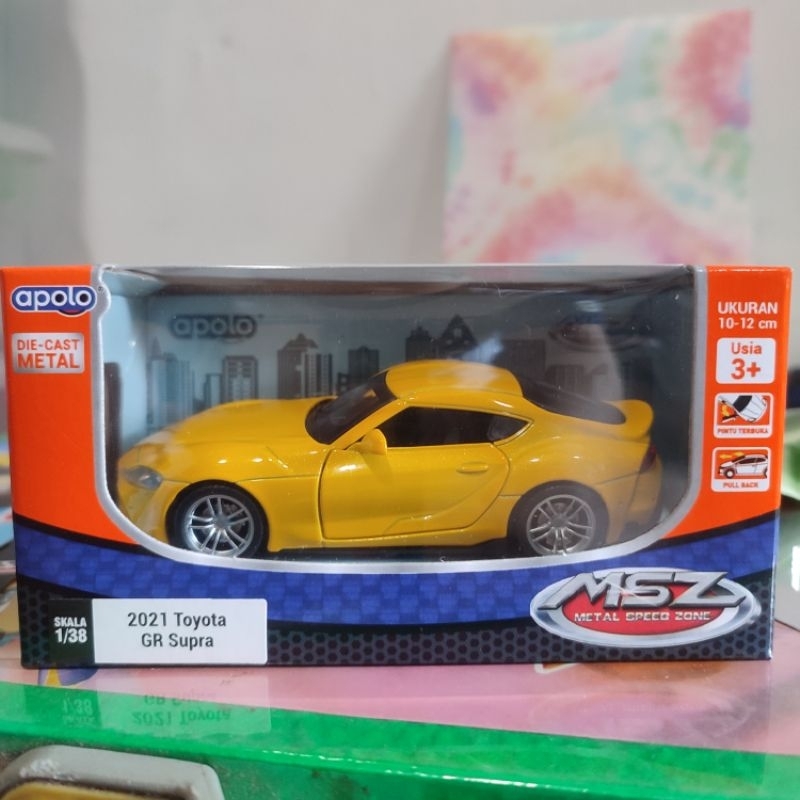 Diecast Apolo MSZ Metal Speed Zone 2021 Toyota GR Supra Yellow | Shopee ...