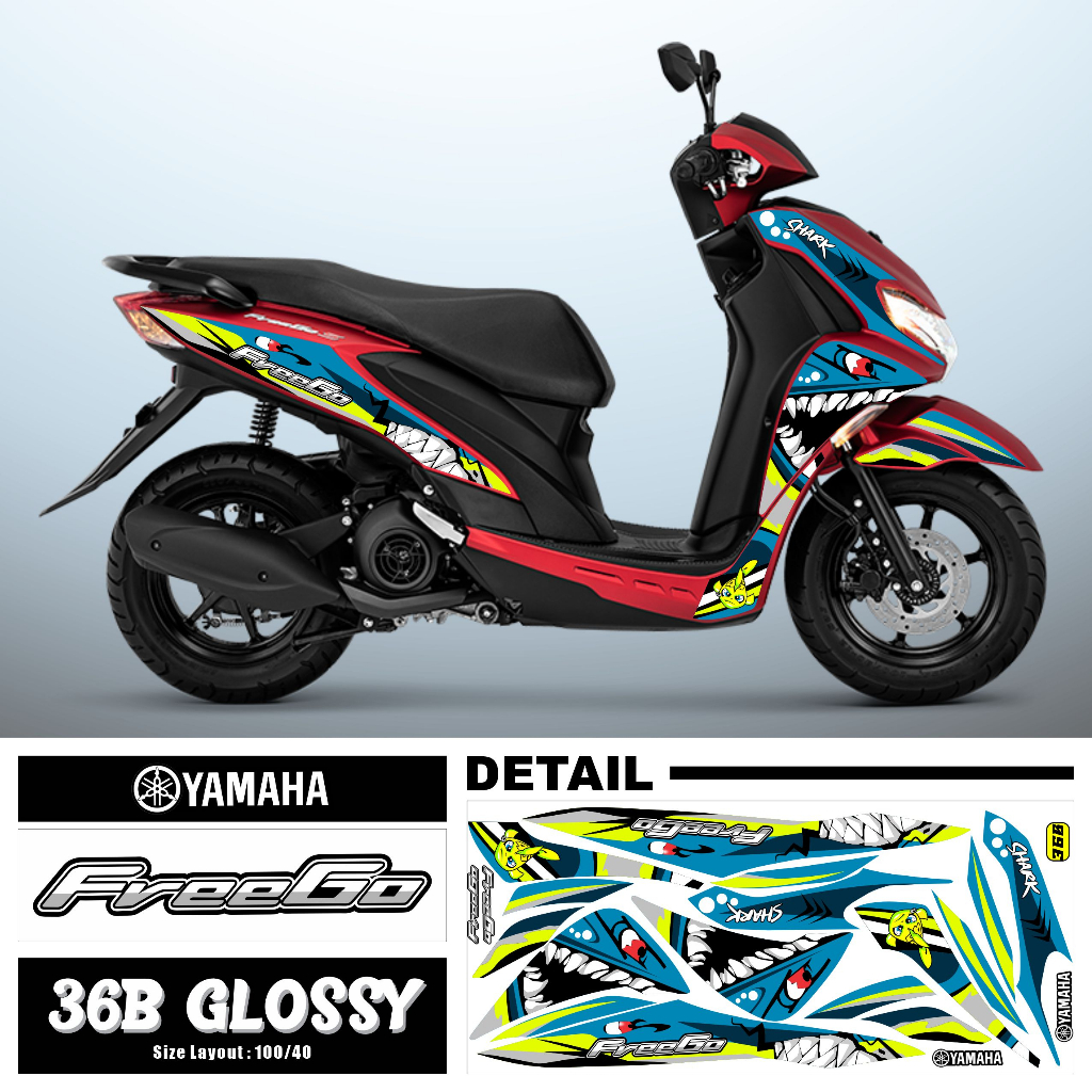 Yamaha Freego Variation striping/Freego Motorcycle decal Sticker/Yamaha ...