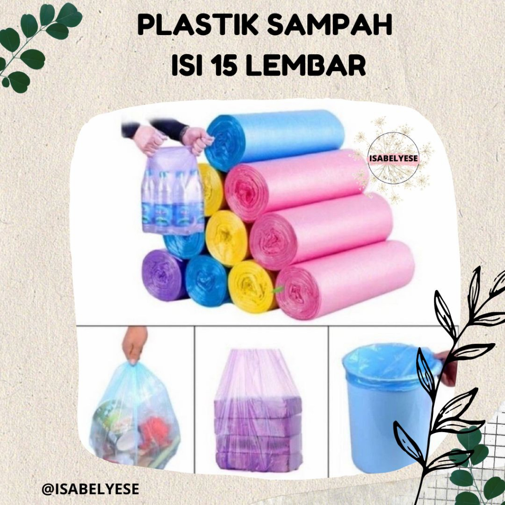 Contents Of 15 Sheets Of PLASTIC TRASH Roll PLASTIC Bags | Shopee ...