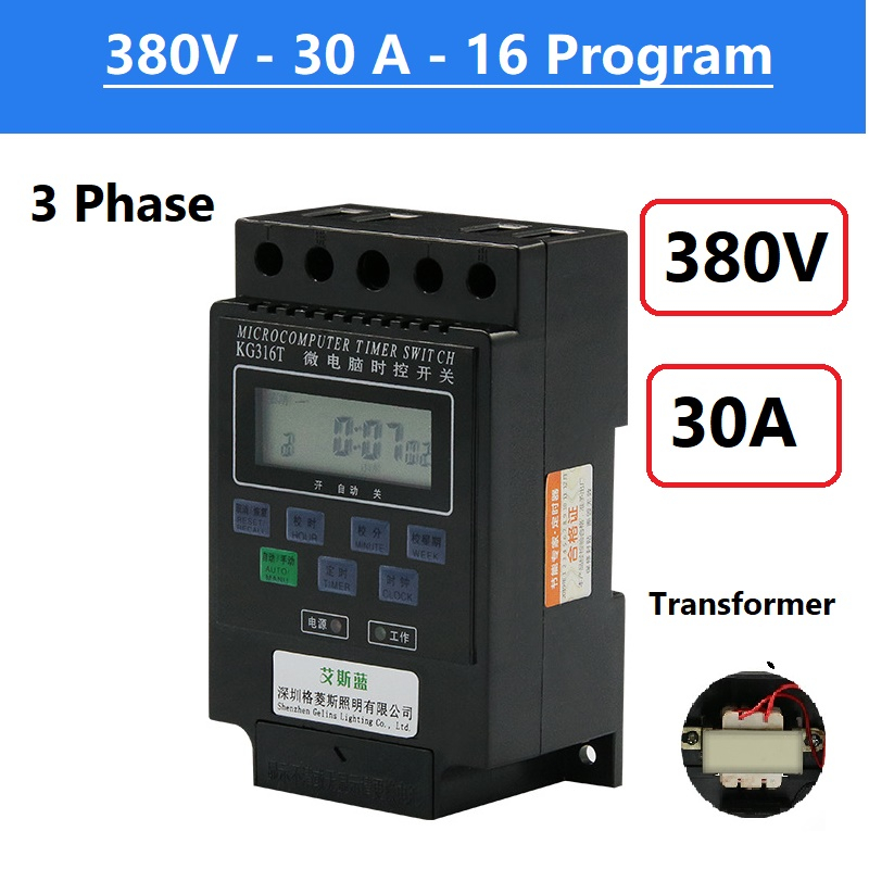 Kg316t Digital Timer Microcomputer Programmable Switch 220V 380V 10A ...
