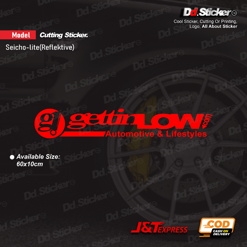 Gettin low logo Car Glass sticker Cutting Sticker Shopee Philippines